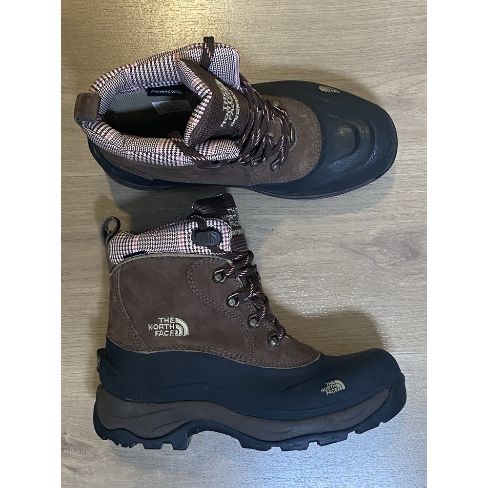 The North Face Chilkat AAF4 Women's Boots Brown Leather Winter Snow Sz 7.5